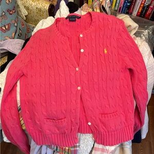 Ralph Lauren Cotton Pink Cardigan